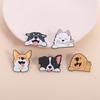 2-6pcs/set Cute Pet Dog Reading Book Cat Enamel Pins Fruit Rabbit Grumpy Office Kitten Animal Brooches Lapel Badge Jewelry Gifts