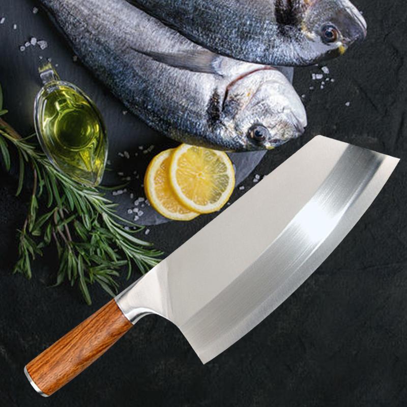 Professional Chef Knife High Carbon Stainless Steel Laser Slicing Meat Cleaver Knives Ultra Sharp Kitchen Knife Butcher Cooking