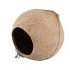 Coconut Shell Pet Birdhouses Round Entrance 6cm Sanded Finish Small Animal House Smooth Surface Enclosed Design Hamster House