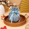 Traditional Drawstring Candy Bag Chinese Wedding Gift Bag Creative Flannel Gift Bag  Party