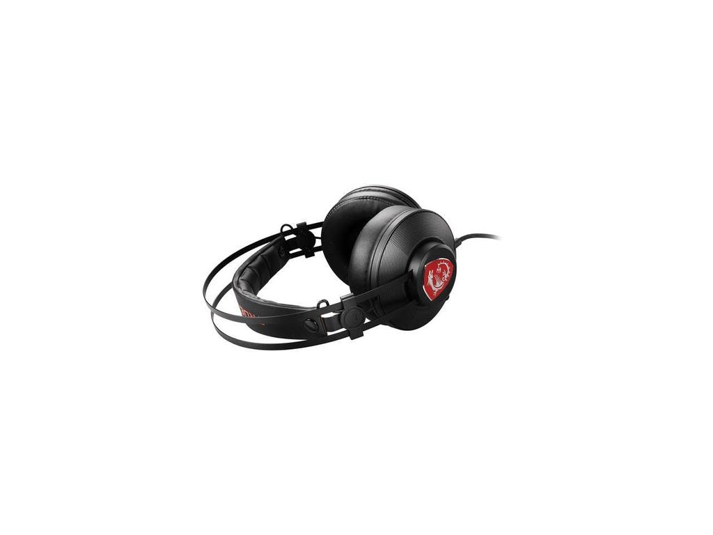 MSI H991 Wired Gaming Headset with Noise Ergonomic Adjustable Headband for Xbox Devices Built-in Microphone, Cancelling, In-line Controls, Design, PC,