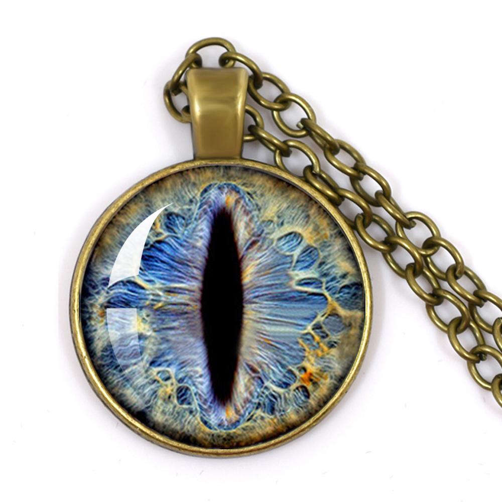 Dragon Evil Eye Glass Necklace Dragon Eye Fashion Evil Eye Necklace Jewelry Men Fashion Necklace For Friends Gift