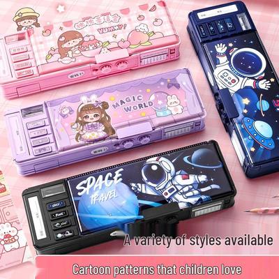 Multifunkční pouzdro na tužky s velkou kapacitou a novým zámkem na heslo pro žáky základních škol