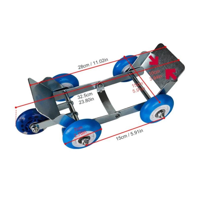 Motorcycle Tire Emergency Tool Foldable with 5 Wheel Flat Tire Moving Booster Device Super Load-Bearing Vehicle Self-Rescue Tool
