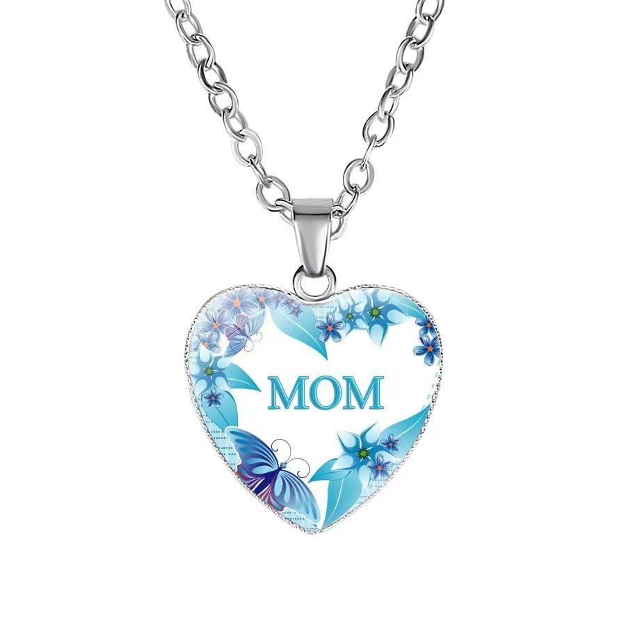 Accessories Mom's Love MOM Heart Pendant Simple Holiday Gift Fashion Versatile Necklace Women