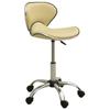 Vidaxl Office Chair, Cream, Upholstered In Faux Leather