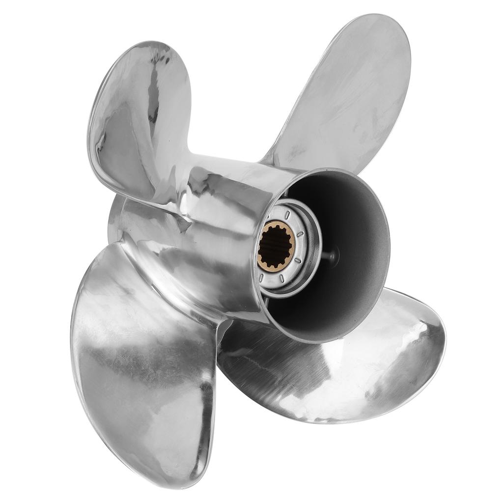 11.6x12 RH RH Outboard Propeller 4 Blades Stainless Steel Fit for Yamaha 25?60HP Engine
