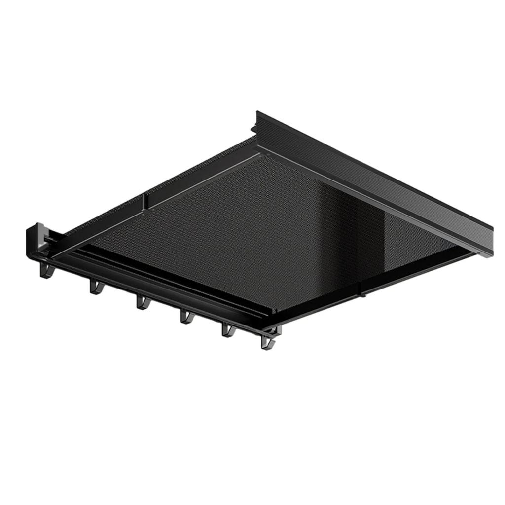 Retractable Clothes Drying Rack,Wall Mount Laundry Clothing Hanger,Aluminum Alloy Racks with Net for Socks,Underwears,1 Pack