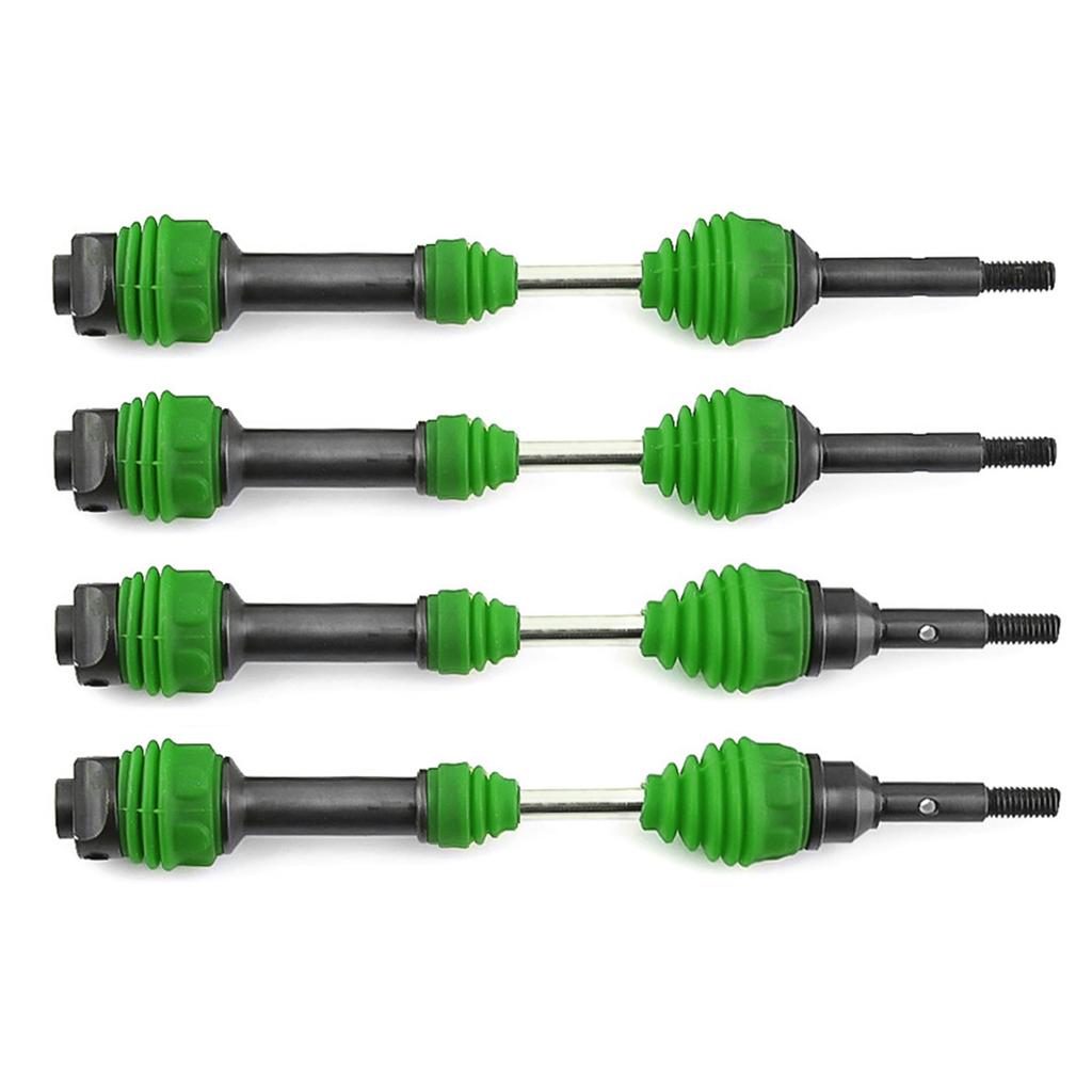4 Pcs Rr Drive Shaft Steel Driveshaft CVD Replacement for Slash Rustler Hoss VXL 4X4 1/10 Remote control Car