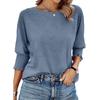 Womens Tops 3/4 Length Sleeve Blouses Fashion Casual Spring Summers Outfits Loose Fit T Shirt Going Out Tops Gifts