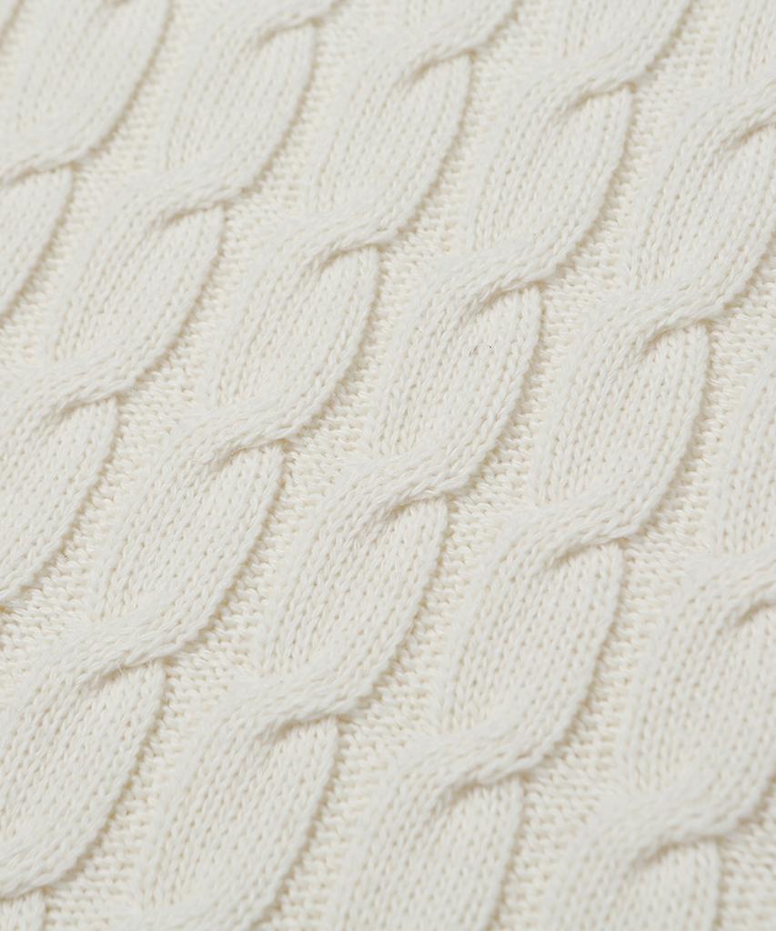 Ucla Ribbed V-Neck Cable Vest [Ivory](Uz9Ve01_22)