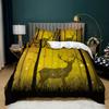 Seven-Color Deer 3D Digital Printing Kit, Quilt Cover, Bed Three-Piece Set