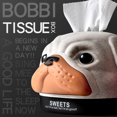 Cartoon Removable Napkin Holder Box Home Kitchen Plastic Tissue Box Creativity Dog Head Shape Bedroom Dresser Decor