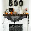 Halloween Spitzengardine Gothic Fledermaus Tischdecke Kaminschal Fensterabdeckung für Party Heimdekoration Spinnweben Halloween