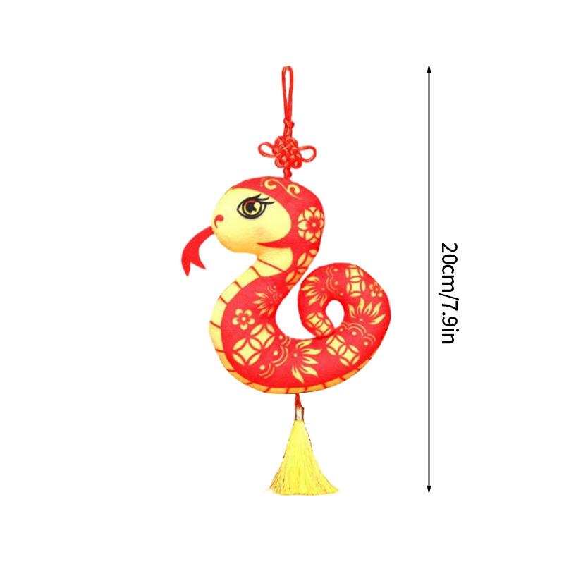 Red Chinese Knots with Tassels Good Fortune Tree Ornaments 2025 Year of Snake Lunar Year Hanging Pendants Spring Festival Decor