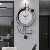 Modern Wall Clocks Living Room Silent Wall Watch Hall Voice-activated Light Clock with Ornament Home Decoration Accessories