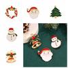 Bell Christmas Brooch Snow Man Dripping Oil Lapel Pin Personality Santa Claus Enamel Pins  Women