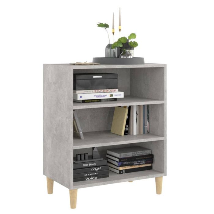 VidaXL Buffet Gris béton 57x35x70 cm Aggloméré
