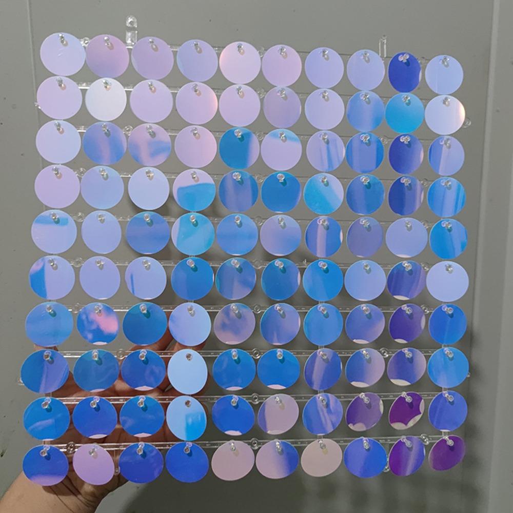 New Glitter Sequin Backdrop Silver Gold Round Sequin Panel Wall Decor PET Photo Backdrop Wedding
