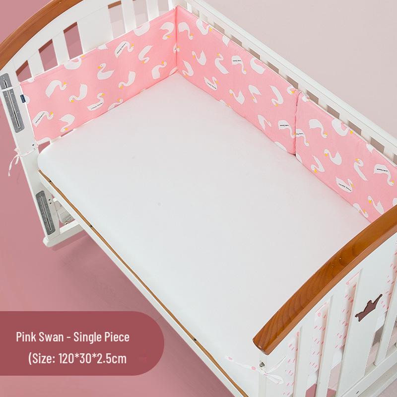 2024 Cotton Baby Bedding Set - Anti-Collision & Anti-Fall Bed Bumper for All Seasons