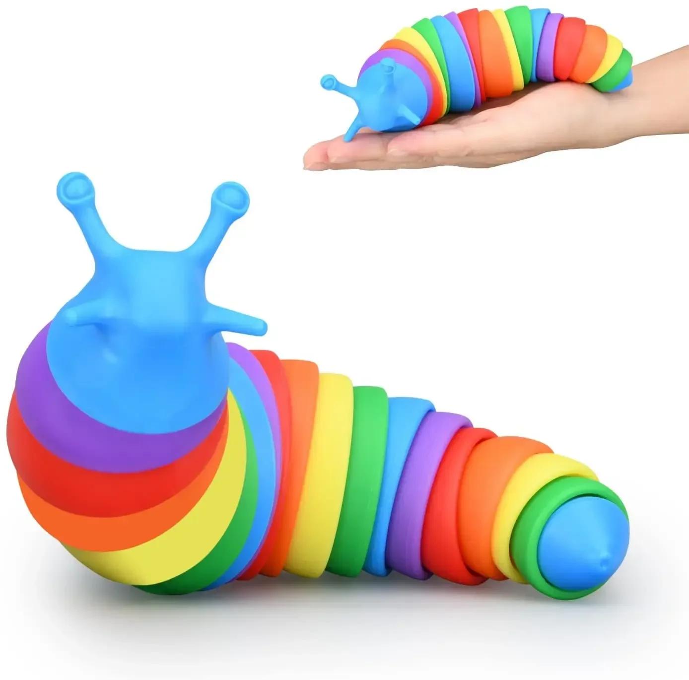 High-Quality 3D High-Quality Rainbow High-Quality Fidget High-Quality Slug High-Quality Toy High-Quality Cute High-Quality Sensory High-Quality