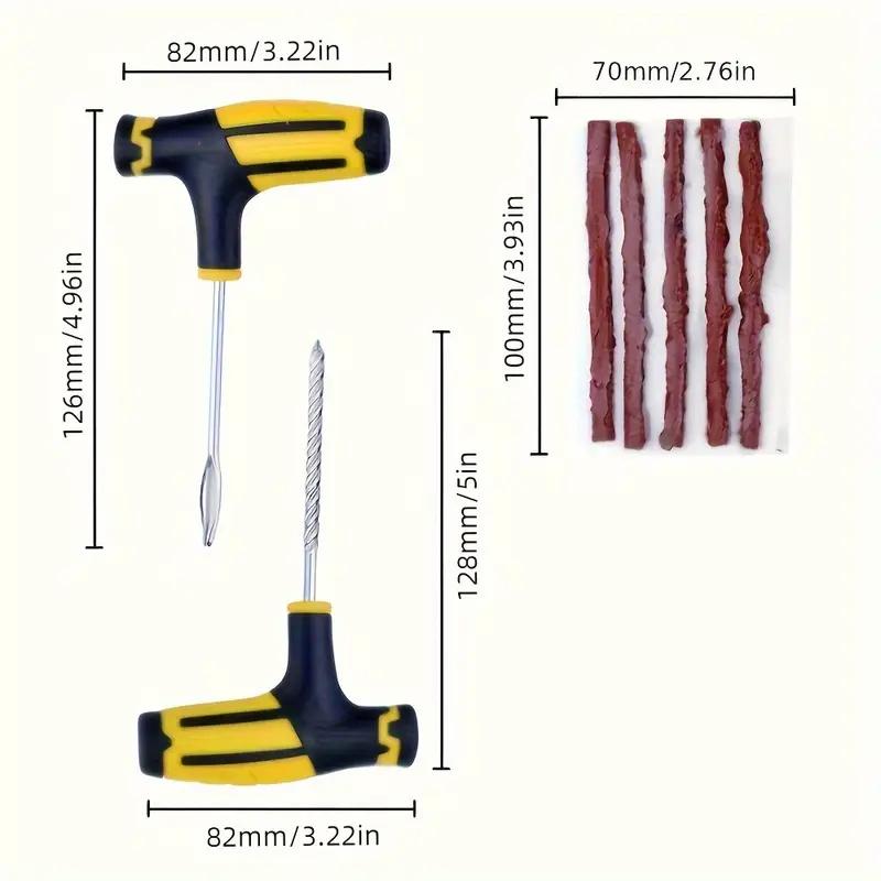 4 Pcs Fixm Tire Repair Kit, Tire Repair Tools To Fix Punctures and Plug Flats Patch, Flat Tire Puncture Repair Kit for Cars