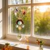 Tree of Life Faux Crystal Suncatcher, Colorful Prism Drop Pendant, Window Hanging Rainbow Maker Ornament for Indoor Outdoor Decor