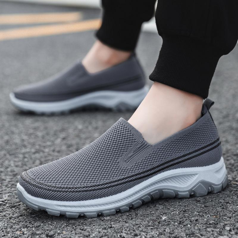 Zhongjianbu shoes flat-bottomed comfortable thin single-layer fly-woven mesh breathable sneakers