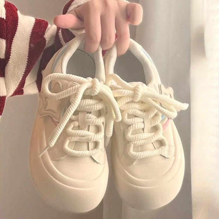 Niche Original Board Shoes Women's 2025 New Summer Platform White Shoes Versatile Casual Bread Shoes