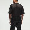 In Stock! Men's Hot Selling Horizontal Stripe See-Through Short Sleeve Loose Party Wear T-Shirt.