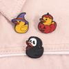 Halloween Duck Enamel Pins Witch Ducky with Pumpkin Grim Reaper Duck Spooky Season Brooches Lapel Badge Jewelry Gift for Friends