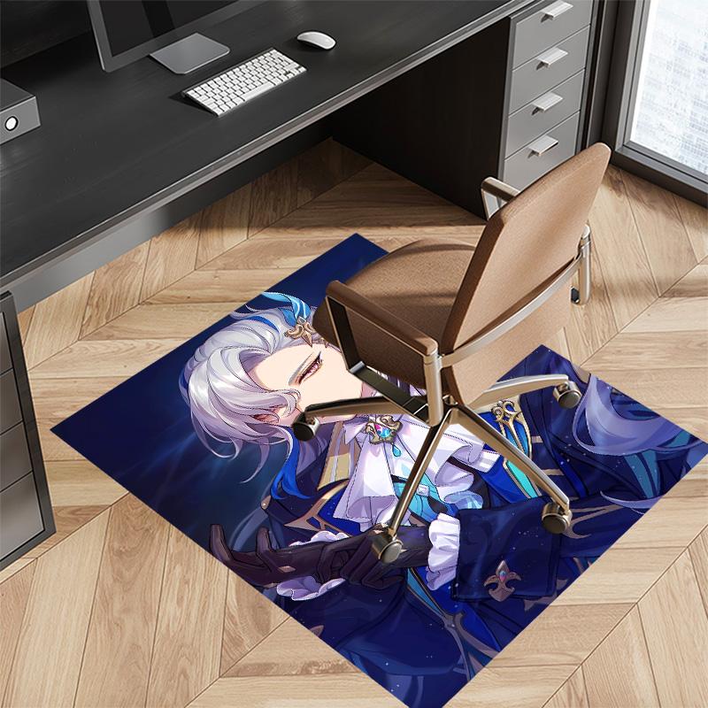 Genshin Impact Navelette Printed Absorbent Washable Carpet, Non-Slip Bathroom Mats, Kitchen Rugs, Yoga Mat,Living Room Entrance, Camping Picnic Rugs