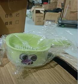 Double-layer Dopamine Basket, Cute Cartoon Household Vegetable Washing Basket