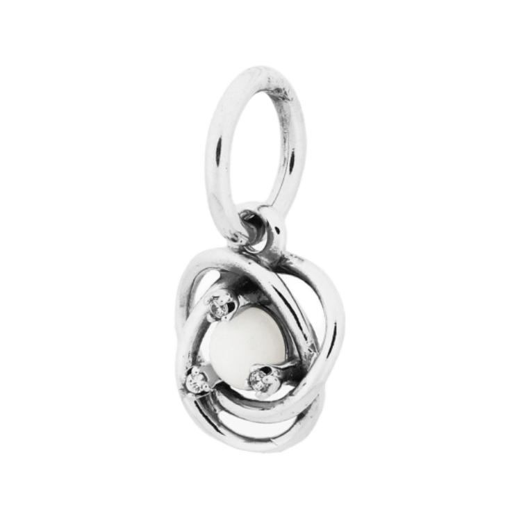 Pandora Original Design Sterling Silver Pendant Couple Unisex pendants White 793125C06