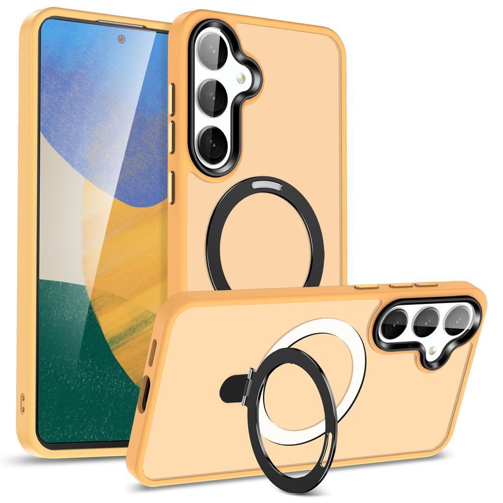 Für Samsung Galaxy S24 Hülle PC+TPU Magnetring Ständer Handy Schutzhülle