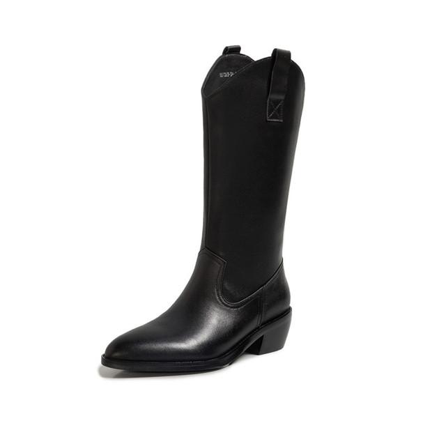 Высококачественные ботинки из коровьей кожи до колена — фото 9