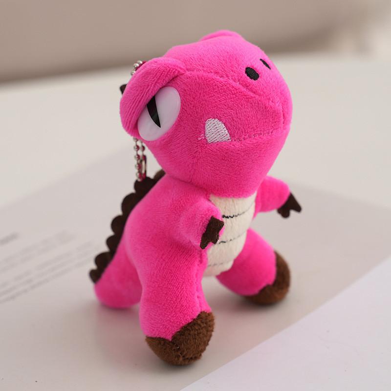 Adorable Dinosaur Plush Keychain Soft Pp Cotton Stuffed Animal Bag Charm