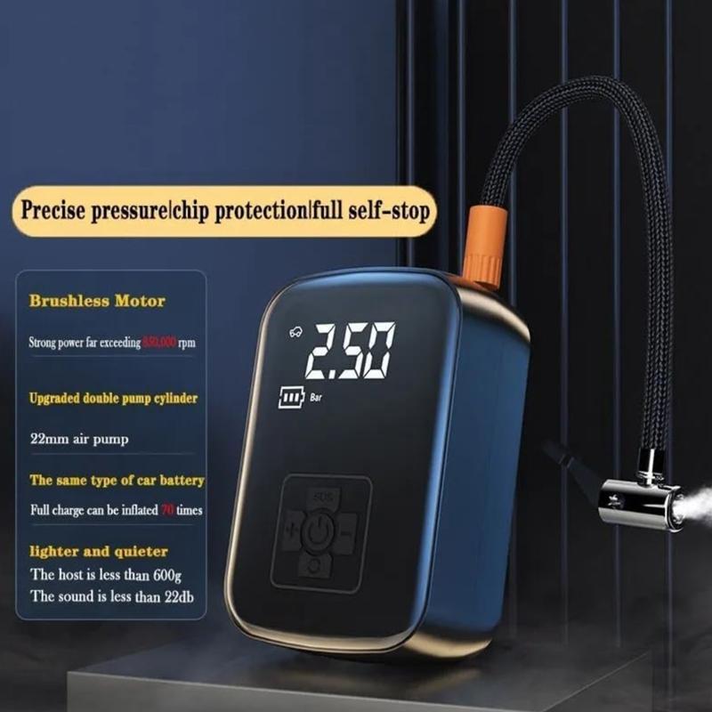 Portable Air Compressor Electric Car Pump Automatic MotorcyclesTire Inflator Digital Pressure Gauge Detect with LED Lamp