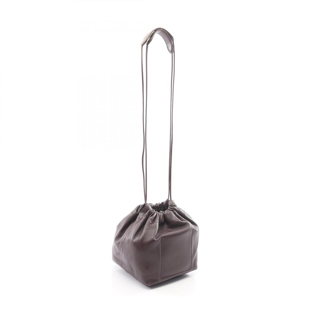 Used JIL SANDER Drawstring Drawstring Shoulder Bag J07WG0027 Leather Bordeaux Used Women