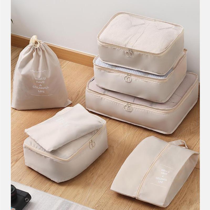 6/7/8/9/10 Pcs Set Travel Organizer Storage Bags Suitcase Packing Cubes Set Cases Portable Luggage Clothes Shoe Tidy Pouch Folding