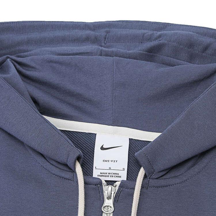Nike Standard Issue Fz Hoodie With Solid Color Logo And Drawstring Men Outerwear Blue DQ5817-437