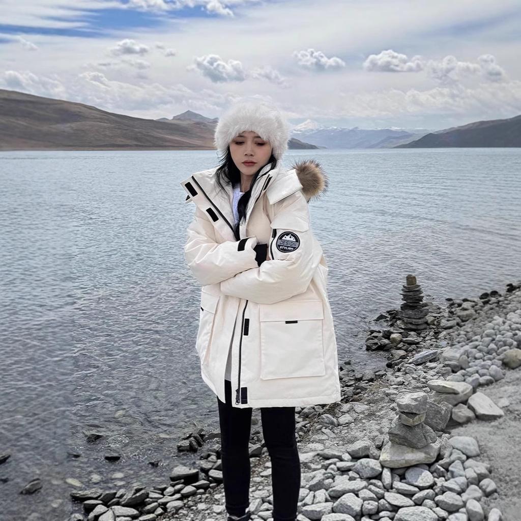 Big fur collar Parker down cotton-padded clothes for women's winter new cotton-padded jackets, loose and thickened small tooling cotton-padded clothes