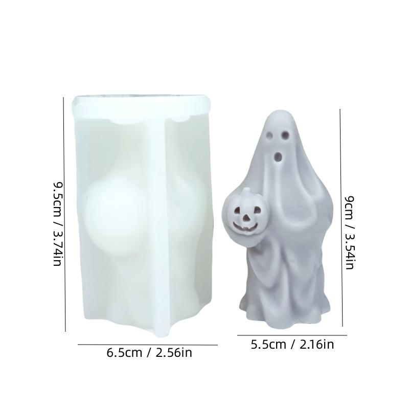 Ghost Silicone Mould Gypsum Plaster Ghost Candle Mold Ghost Mould Handmade Halloween Molds For Home Decor Holiday Gifts Diy
