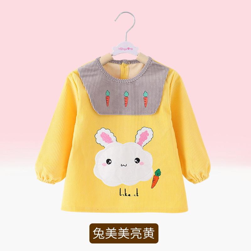 Waterproof Baby Long Sleeve Bib Apron Anti-dirty Toddler Eating Reverse Wear Smock Kids Feeding Coverall for Boys Girls Autumn Winter