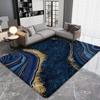 Tapis à imprimé marbre abstrait Antidérapant Lavable pour Salon Chambre Cuisine Décoration de Maison Tapis en Flanelle Imperméable