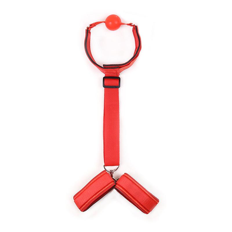 Couples Sex BDSM Flirting Tied Legs Handcuffs Neck Ankle Toys Bondage Restraints Harness Adjustable Open Chastity Adult Games 18