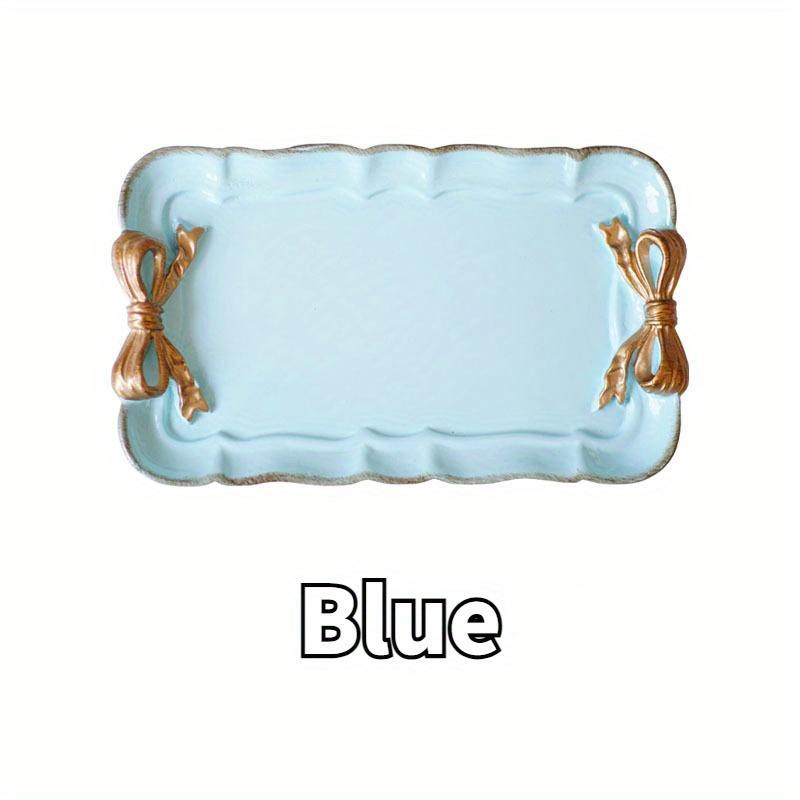 Piece Bow Tray Fruit Dessert Tray Resin Craft Cake Jewelry Storage Tray Party Decoration Tableware Candy Tray Organizer Tools