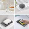1Pc Quality Silicone Self-draining Soap Box - Stylish Solid Color for Showers Bathrooms Kitchens