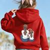 Kız Çocuk Sonbahar/Kış Kapüşonlu Sweatshirt, Uzun Kollu Günlük Kazak, Normal Kesim, Ebeveyn ve Çocuklar İçin Eşleşen Sweatshirtler
