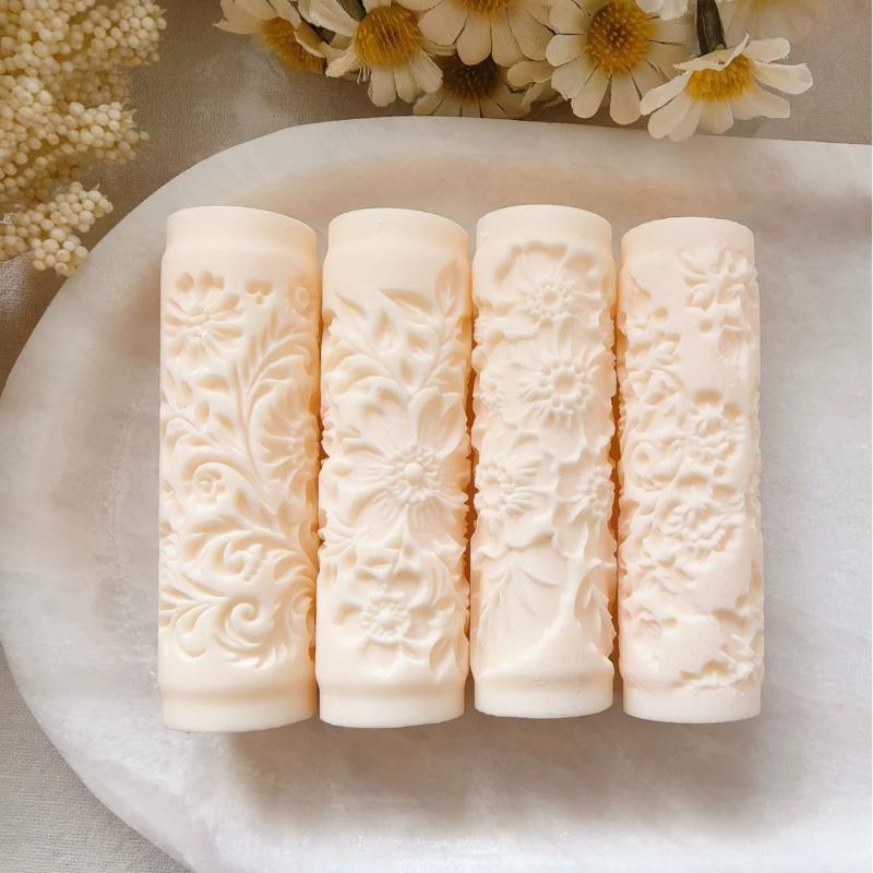 For Clay Crafting, Durable Plastic French Pattern Soft Pottery Earring Polymer Clay Texture Roller, Seamless Cutter Tool